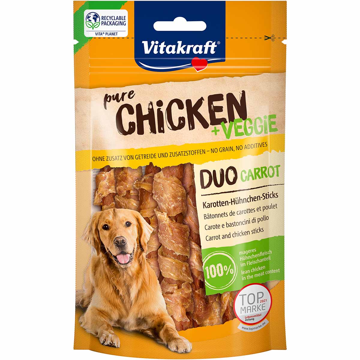 Vitakraft CHICKEN Veggie Karottenstick+Hühnchen 3x80g von Vitakraft