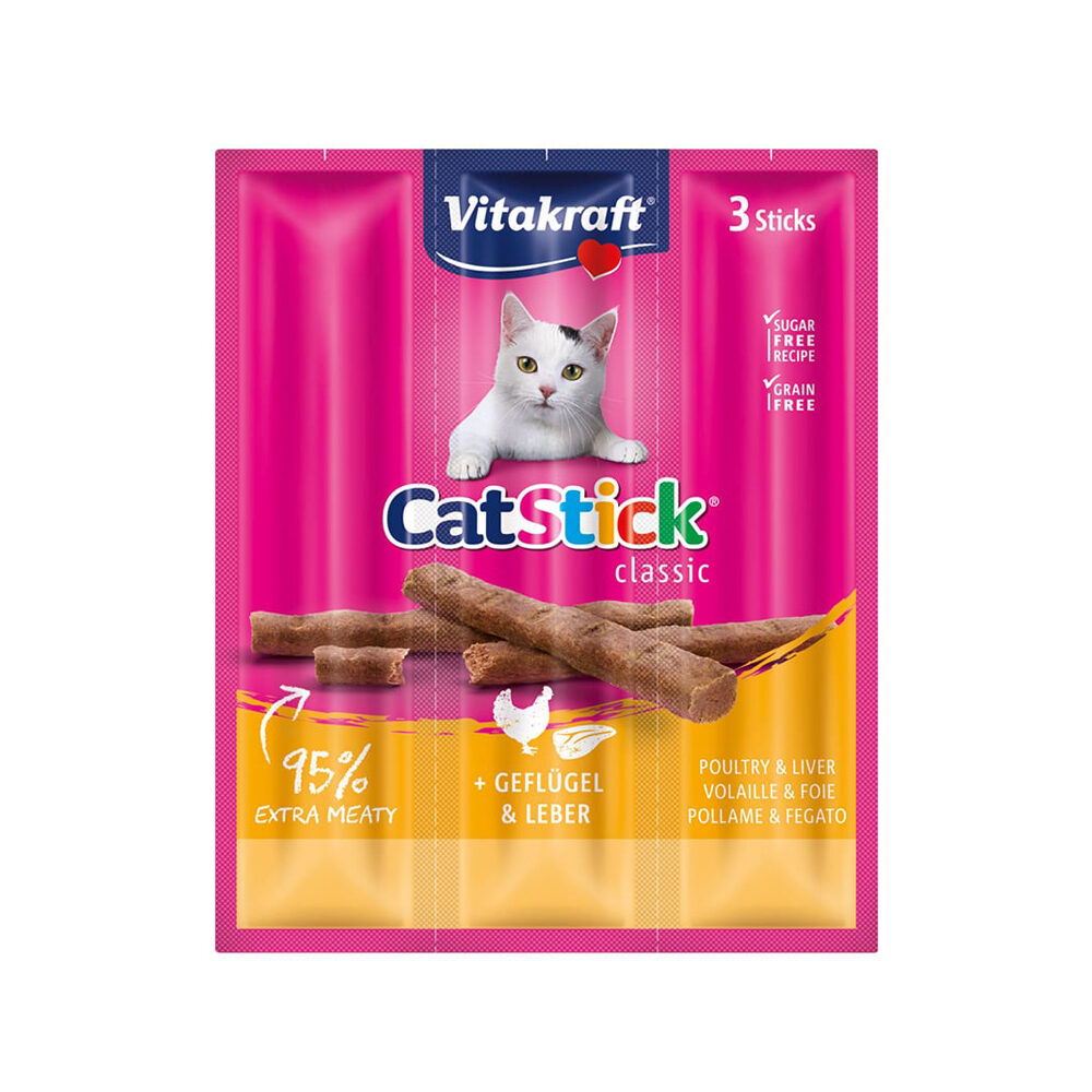 Vitakraft Cat Stick Mini - Geflügel & Leber - 3 Stöcke von Vitakraft