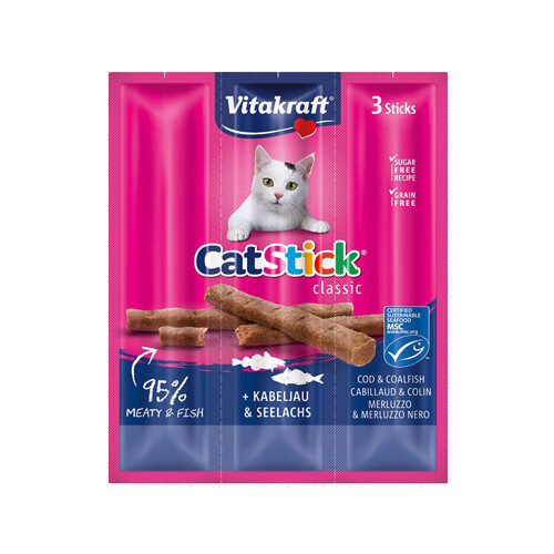 Vitakraft Cat Stick Mini - Kabeljau & Seelachs - 3 Stöcke von Vitakraft