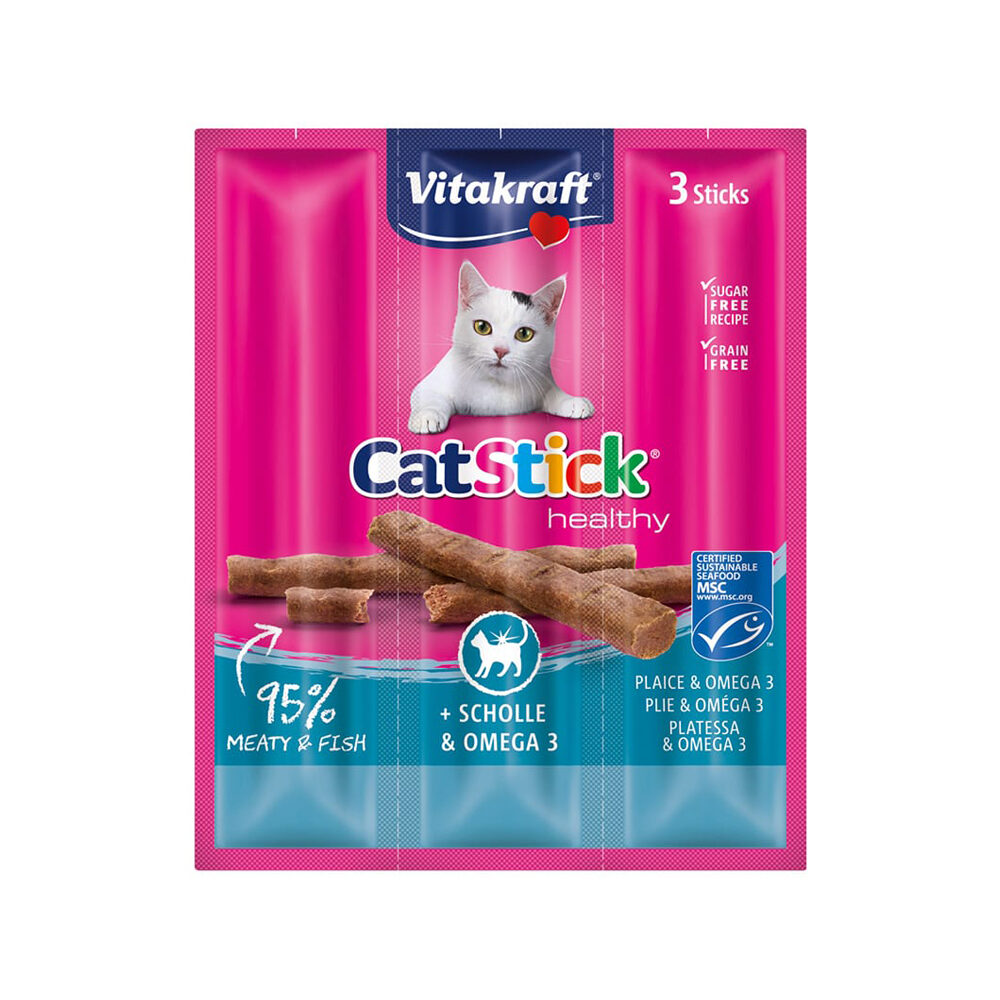 Vitakraft Cat Stick Mini - Scholle & Omega 3 - 3 Stöcke von Vitakraft