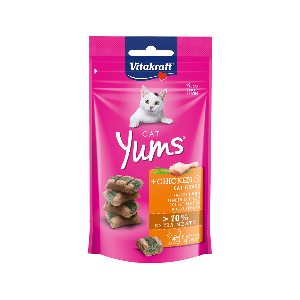 Vitakraft Cat Yums - Huhn & Katzengras - 40 g von Vitakraft