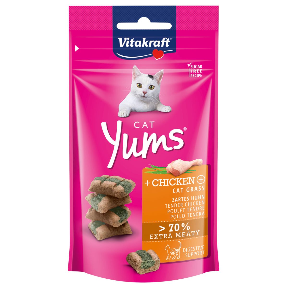 Vitakraft Cat Yums Huhn & Katzengras 9x40g von Vitakraft