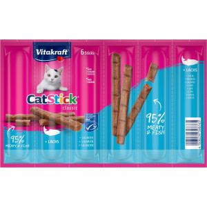 Vitakraft Catstick Classic mit Lachs Katzensnack 10 x 6 Sticks von Vitakraft