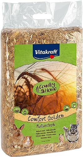 Vitakraft Comfort Golden, Naturstroh für das Nagerheim, biologisch abbaubar, wärmeisoliert (1x 1kg) von Vitakraft