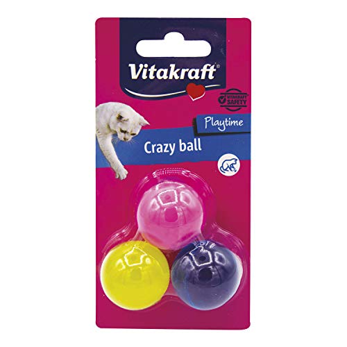 Vitakraft Crazy Ball für Katzen, 3 Stück, 50 g von Vitakraft