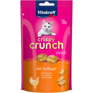 Vitakraft Crispy Crunch Classic mit Geflügel Katzensnack (60 g) 2 Packungen von Vitakraft