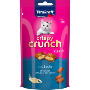 Vitakraft Crispy Crunch Classic mit Lachs Katzensnack (60 g) 2 Packungen von Vitakraft