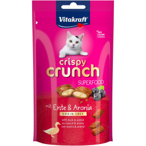 Vitakraft Crispy Crunch Superfood mit Ente & Aronia Katzensnack (60 g) 2 Packungen von Vitakraft