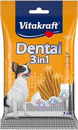 Vitakraft Dental 3in1 - Total für Hunde bis 5 KG - 1 x 7 Stück von Vitakraft