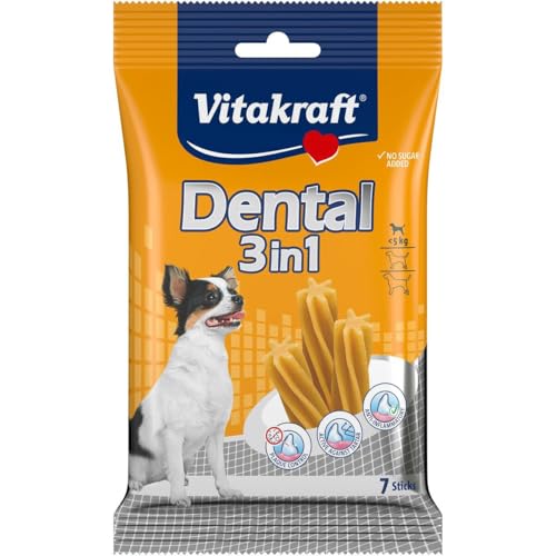 Vitakraft Dental 3in1 - Total für Hunde bis 5 KG - 1 x 7 Stück von Vitakraft