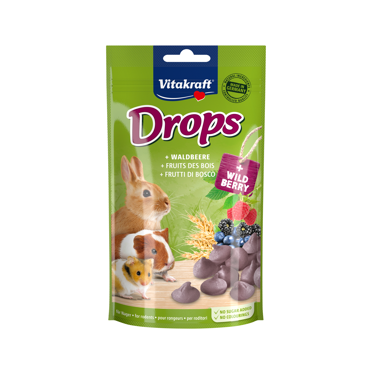 Vitakraft Drops Waldbeere für Nager - 75 g von Vitakraft