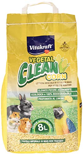 Vitakraft - Gemüse Clean Corn, hygienisches Bett aus Maiskolben für kleine Tiere - 8 l von Vitakraft