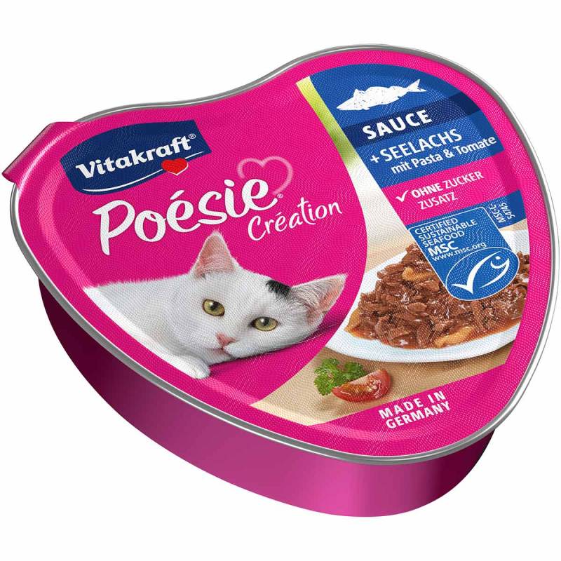 Vitakraft Katzenfutter Poésie Sauce mit Seelachs und Tomate 15x85g von Vitakraft