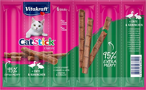 Vitakraft Katzensnack Cat Stick Ente & Kaninchen, 1x 6 St von Vitakraft