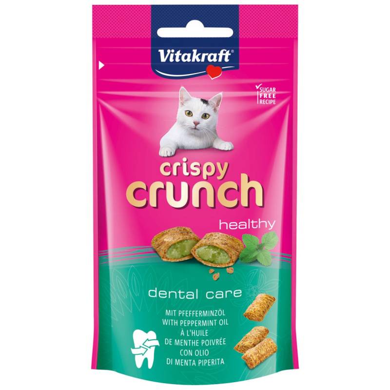 Vitakraft Katzensnack Crispy Crunch Dental mit Pfefferminzöl 8x60g von Vitakraft