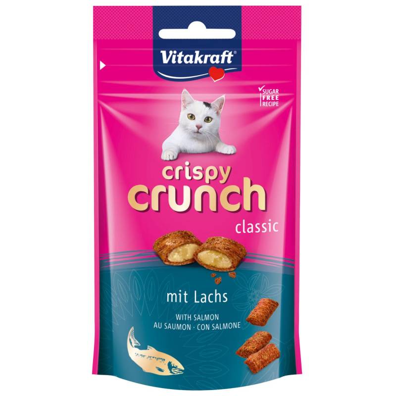 Vitakraft Katzensnack Crispy Crunch mit Lachs 8x60g von Vitakraft