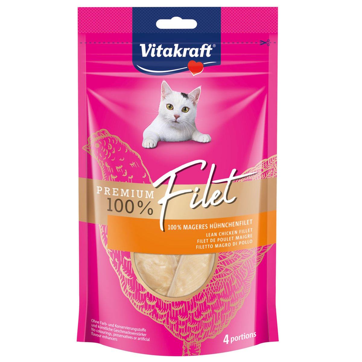 Vitakraft Katzensnack Premium Filet Huhn 7x4 Stück von Vitakraft