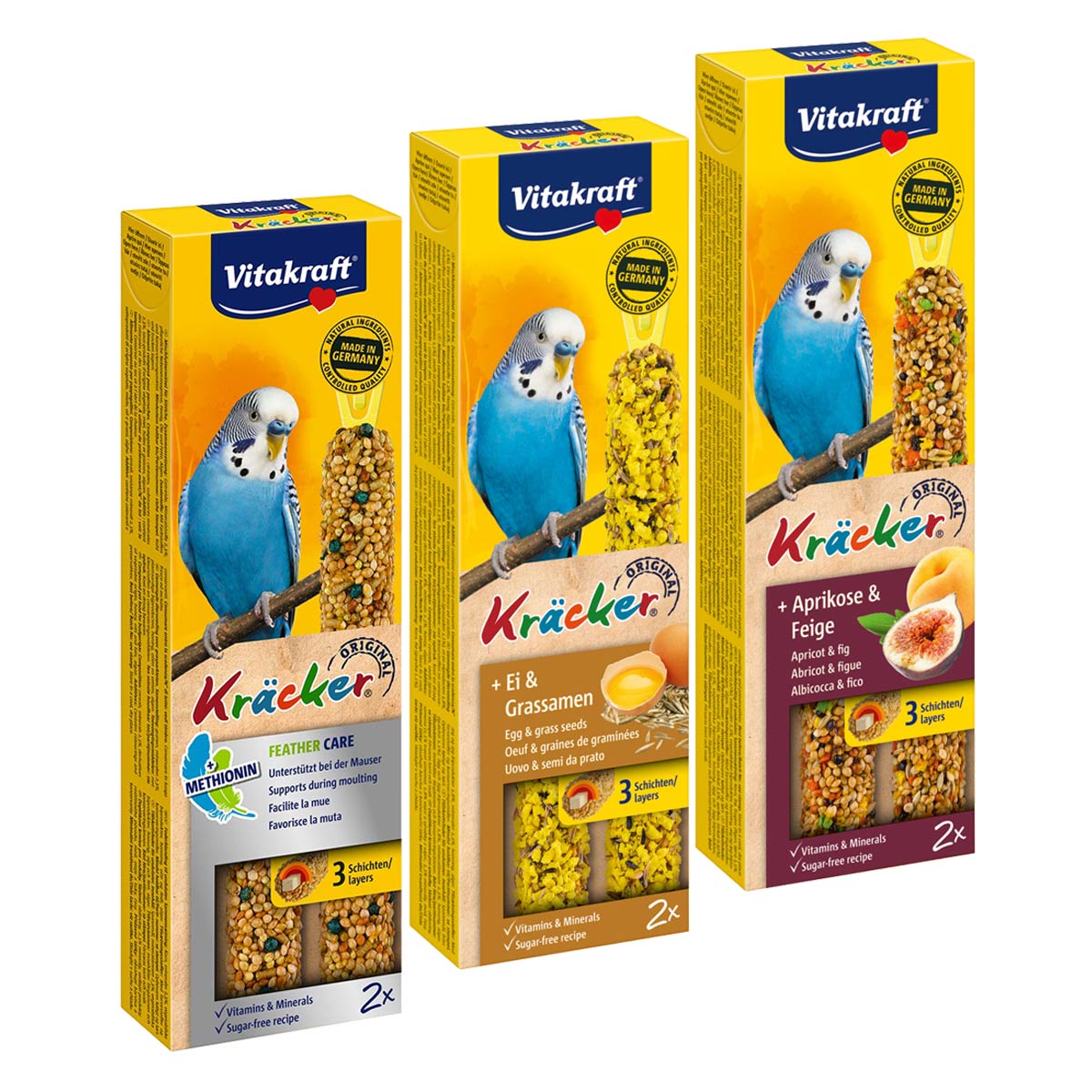 Vitakraft Kräcker Mixpaket Wellensittich 3x2 Stück von Vitakraft