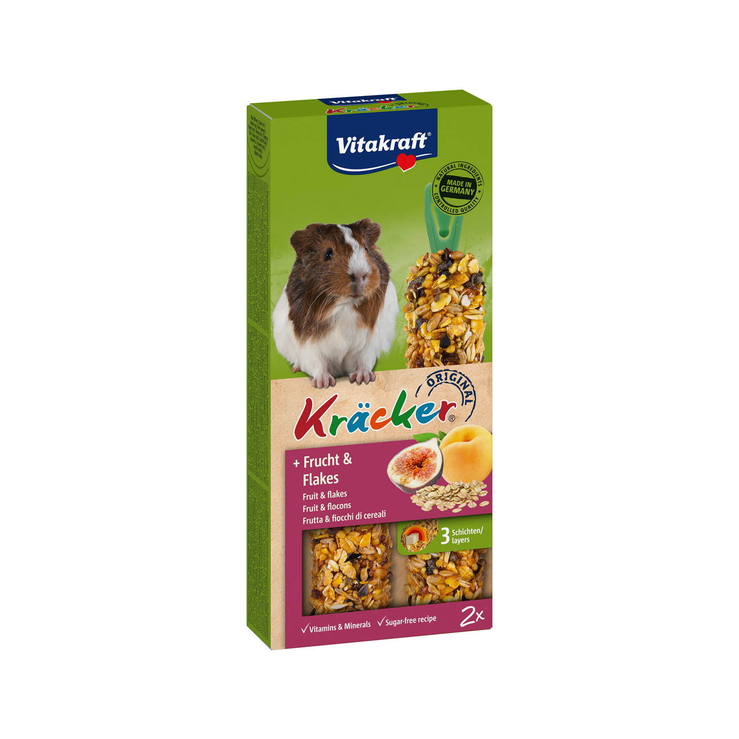 Vitakraft Meerschweinchen Kräcker - Frucht & Flakes - 2 Stück von Vitakraft