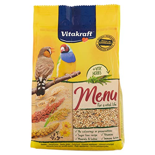 Vitakraft Premium-Menü für exotische Vögel mit Samen und sonnengereiftem Getreide, 500 g von Vitakraft