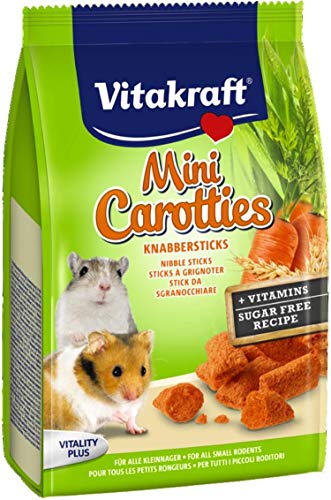 Vitakraft Mini Carotties Karotten-Snacks für alle Nagetiere, 50 g von Vitakraft