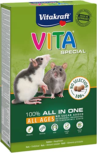Vitakraft Vita Special, Nagerfutter für Ratten, mit Gräsern und Kräutern, für alle Altersstufen (1x 600g) von Vitakraft