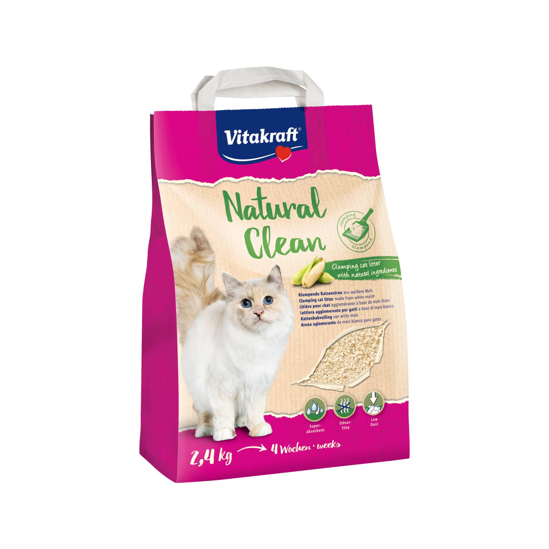 Vitakraft Natural Clean Katzenstreu - 2,4 kg Vitakraft Natural Clean Katzenstreu - 2,4 kg von Vitakraft