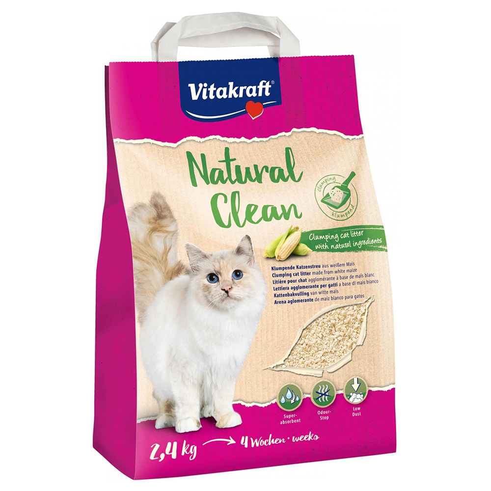 Vitakraft Natural Clean Maisstreu - 4 x 2,4 kg von Vitakraft