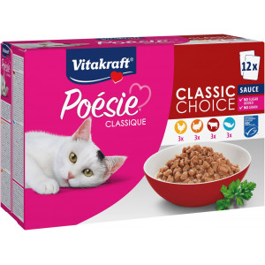 Vitakraft Poésie Classique Classic Choice in Sauce Nassfutter Katze (12 x 85 g) 3 Packungen (36 x 85 g) von Vitakraft