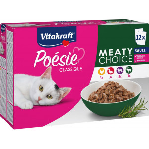 Vitakraft Poésie Classique Meaty Choice in Sauce Nassfutter Katze (12 x 85 g) 3 Packungen (36 x 85 g) von Vitakraft