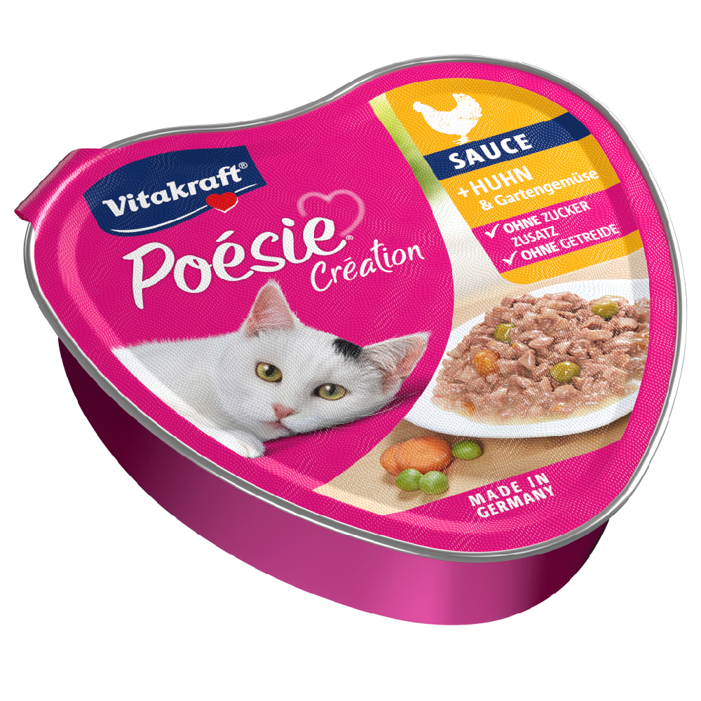 Vitakraft Poésie Création 15 x 85 g - Huhn & Gemüse in Sauce von Vitakraft