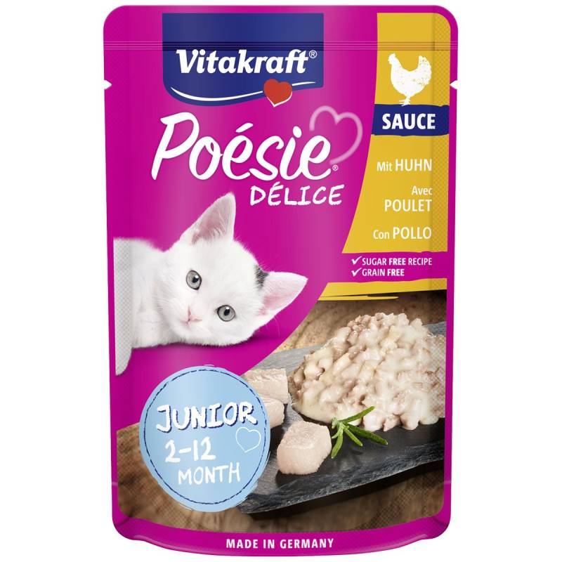 Vitakraft Poésie DéliSauce & Huhn Junior 23x85g von Vitakraft