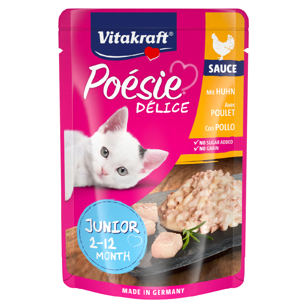 Vitakraft Poésie Délice 23 x 85 g - Junior Huhn von Vitakraft