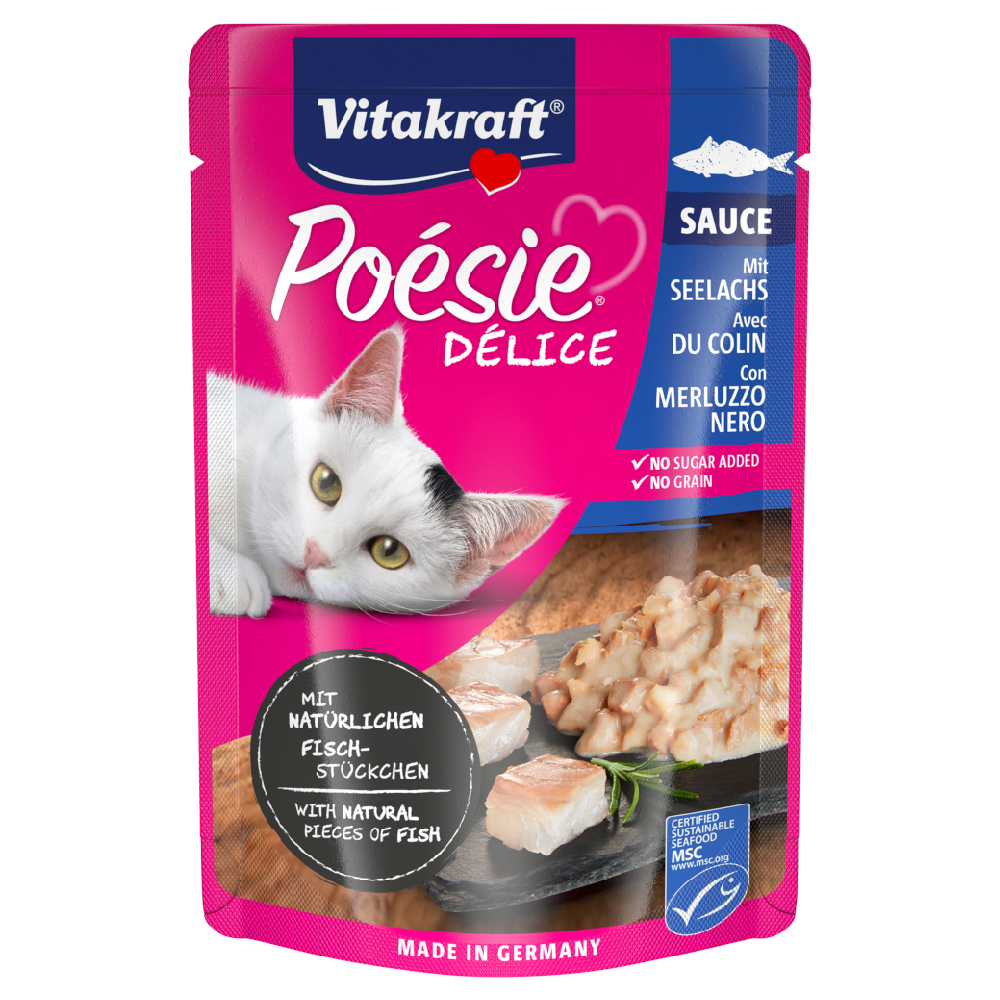 Vitakraft Poésie Délice 23 x 85 g - Seelachs von Vitakraft