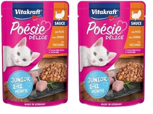 Vitakraft Poésie Délice Junior-Sorte, Truthahn, 85 g (Packung mit 2) von Vitakraft