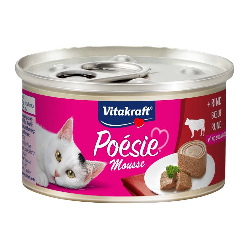 Vitakraft Poésie Mousse Katzenfutter - Dosen - Rind - 12 x 85 g von Vitakraft