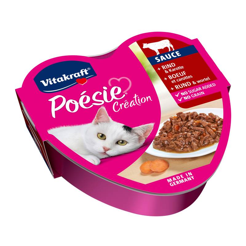 Vitakraft Poésie - Schälchen - Rind & Karotte in Sauce - 15 x 85 g von Vitakraft