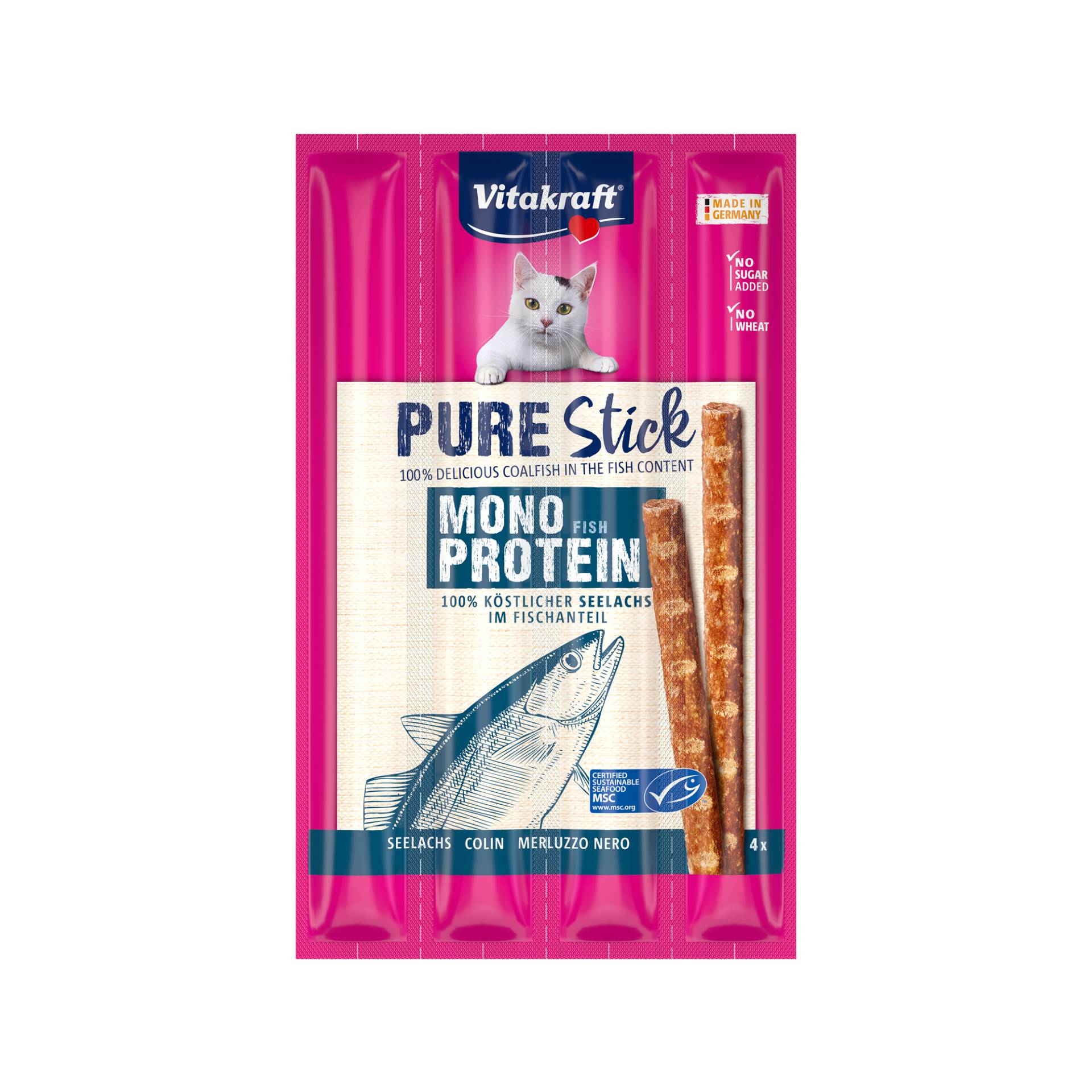 Vitakraft Pure Stick - Coalfish - 4 x 5 g von Vitakraft