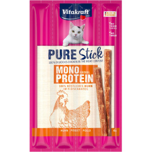 Vitakraft Pure Stick Huhn Katzensnack (4 x 5 g) 10 Packungen von Vitakraft