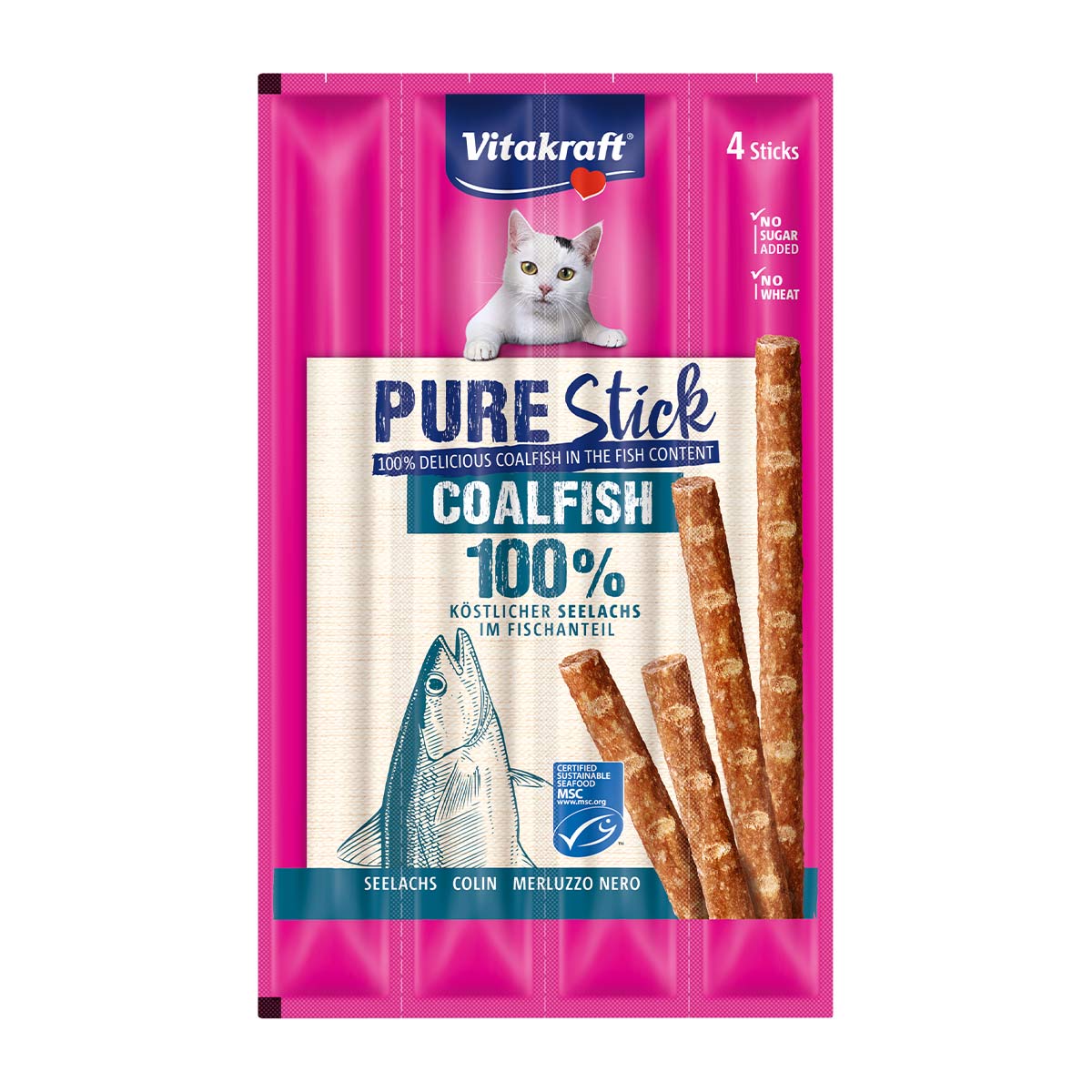 Vitakraft Pure Stick Seelachs 40x5g von Vitakraft