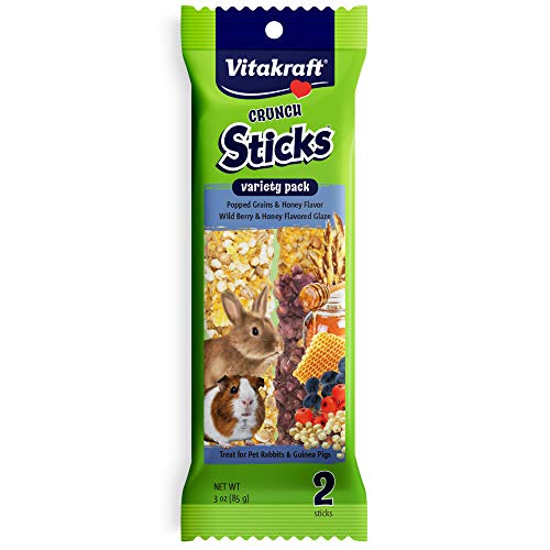 Vitakraft Stäbchen für Kaninchen/Meerschweinchen, mit Getreide, Wildbeeren-Glasur, 85 g von Vitakraft