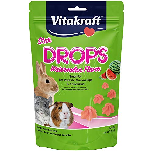 Vitakraft Star Drops Leckerli für Kaninchen, Meerschweinchen und Chinchilla, Wassermelonengeschmack, 125 ml Vitakraft Star Drops Leckerli für Kaninchen, Meerschweinchen und Chinchilla, Wassermelonengeschmack, 125 ml von Vitakraft