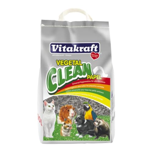 Vitakraft Vegetal Clean Papel, Streu für Kleintiere, mit Geruchskontrolle und Absorptionskapazität (1x 25l) von Vitakraft