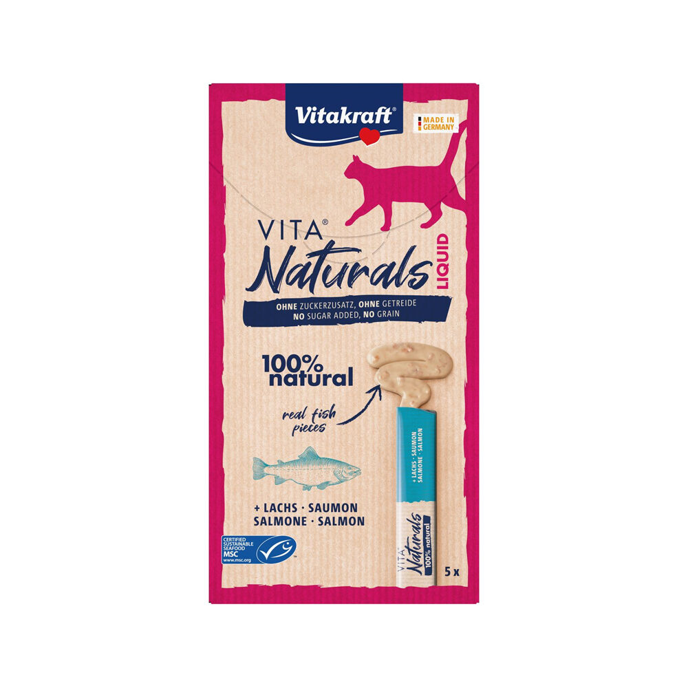 Vitakraft Vita Naturals Flüssig - Lachs - 5 x 15 g von Vitakraft