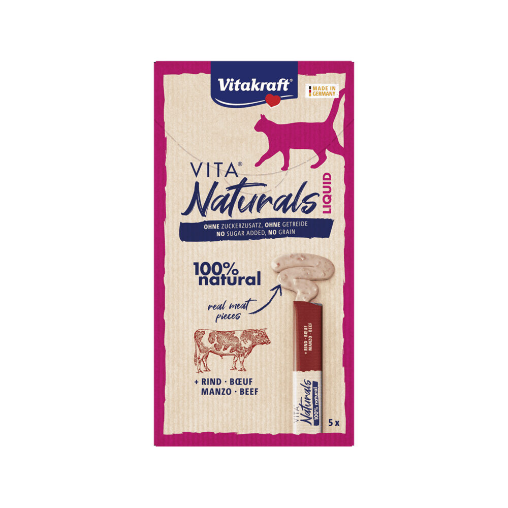 Vitakraft Vita Naturals Flüssig - Rindfleisch - 5 x 15 g von Vitakraft