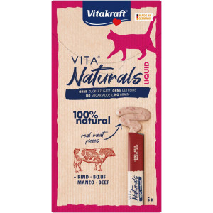 Vitakraft Vita Naturals Liquid Katzensnack mit Rind (5 Stk.) 1 Packung von Vitakraft