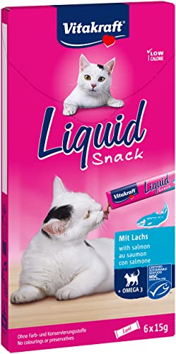 Vitakraft flüssiger Katzensnack Liquid Snack Lachs MSC und Omega3, 1x 6St von Vitakraft