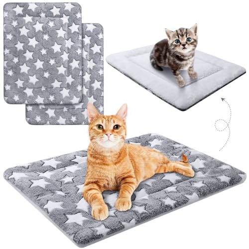 VitalCozy Selbstwärmendes Katzenbett, selbstheizend, thermisch, für Katzen und Hunde, 55,9 x 45,7 cm, Thermo-Haustierunterlage mit niedlichem Sternendruck, selbstheizende Katzenmatte für Wild- und von VitalCozy