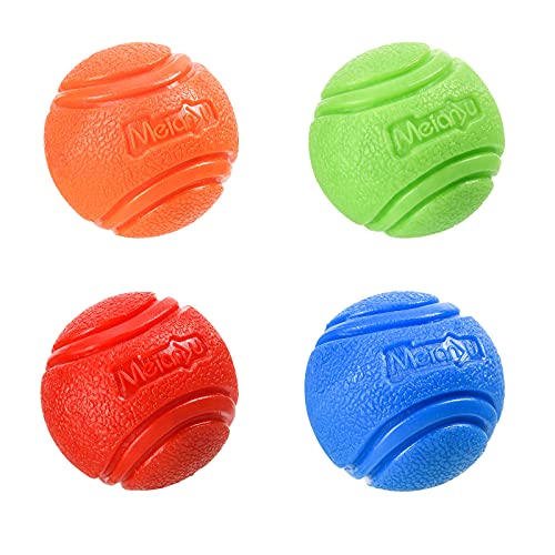 Vitalili 4 Stück Gummibälle für Hunde, Spielzeugbälle, Wasserball, Spielzeug, hohe Sprungkraft, Hundetraining-Ball, kaubeständig, Hundeball-Sets für kleine Hunde unter 13,6 kg, belgische von Vitalili