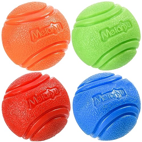 Vitalili Gummibälle für Hunde, Hundetraining-Ball, Wasserball, Spielzeug, hohe Sprungkraft, kaubeständig, Hundeball-Sets für mittelgroße und große Hunde, belgische Malinois-Geschenke (vier Farben, 7 von Vitalili